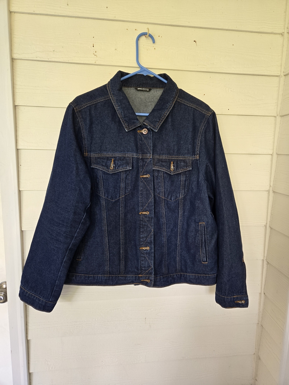 Classic Dark Blue Denim Jacket - Women